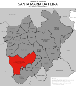 Santa Maria da Feira, Travanca, Sanfins e Espargo (Santa Maria da Feira) localização